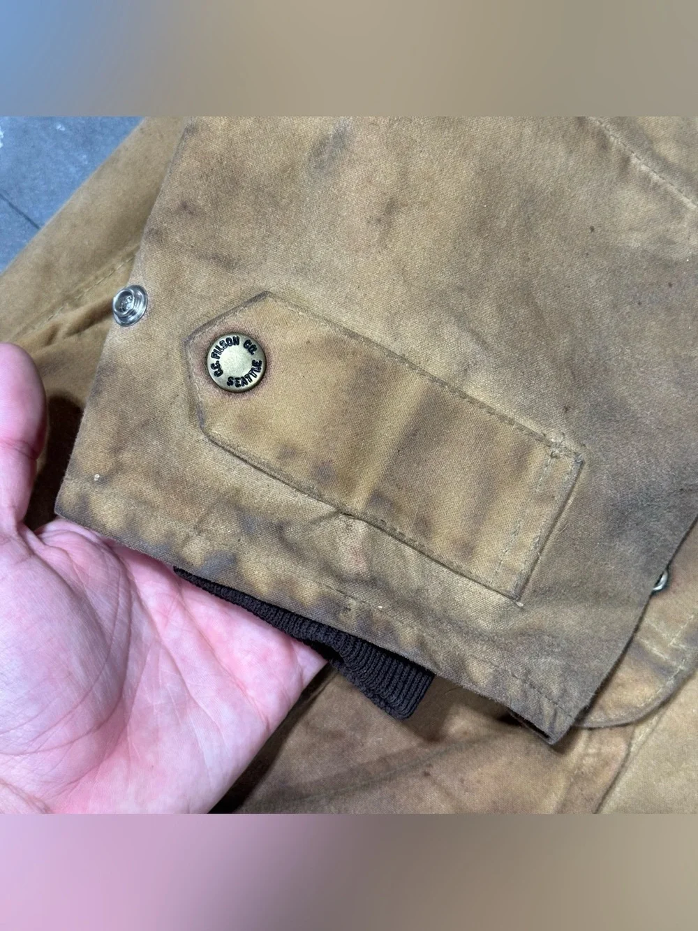 Filson overcoat stylish featuring